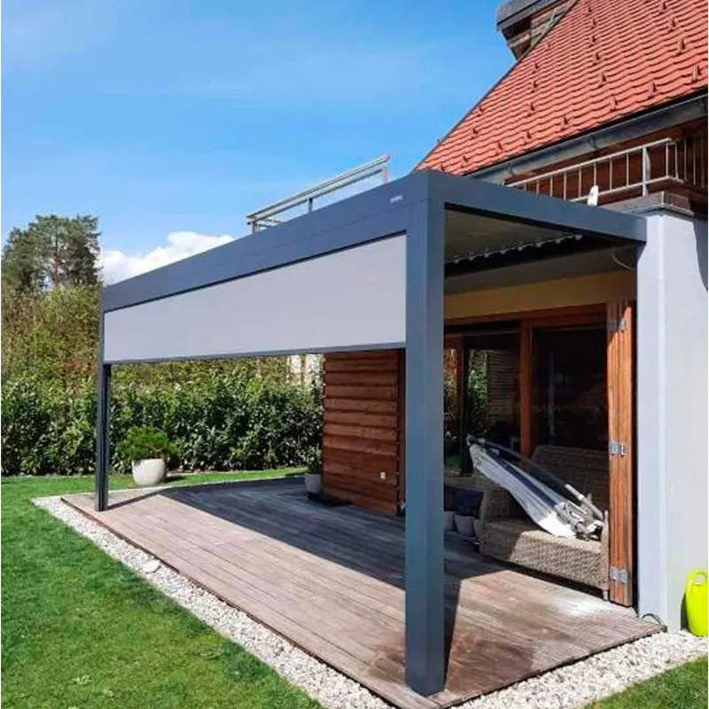 Wholesale automatic remote control waterproof louvre roof hot tub patio pergola for garden