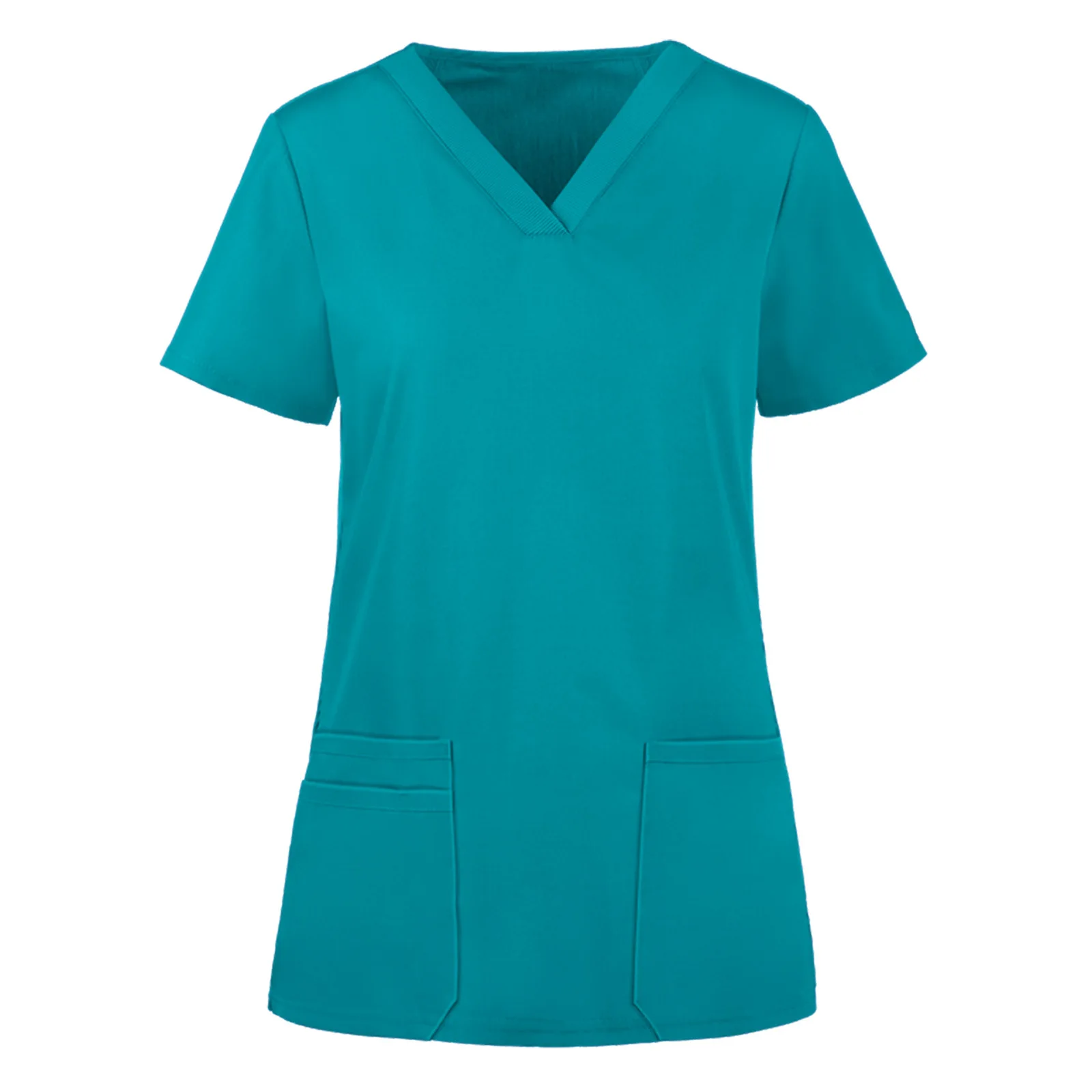 OEM Hospitality Shirt Uniform Logo Slim Scrubs Uniforms V Neck Top Uniform For Women