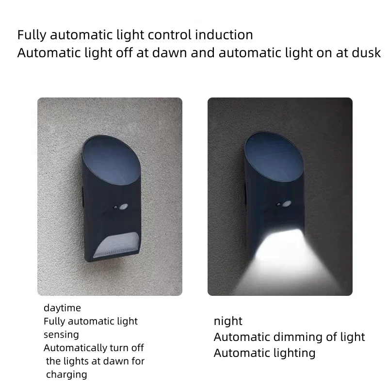 New outdoor solar wall lamp with human infrared sensing decoration for courtyard eaves lighting, bamboo tube lamp
