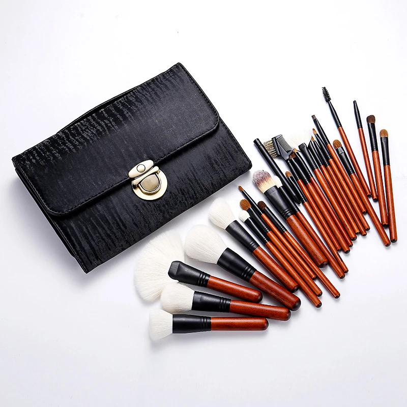 Premium professional custom label makeup artist makeup tool kit natural/synthetic goat hair wholesale brushes with cosmetic bag
