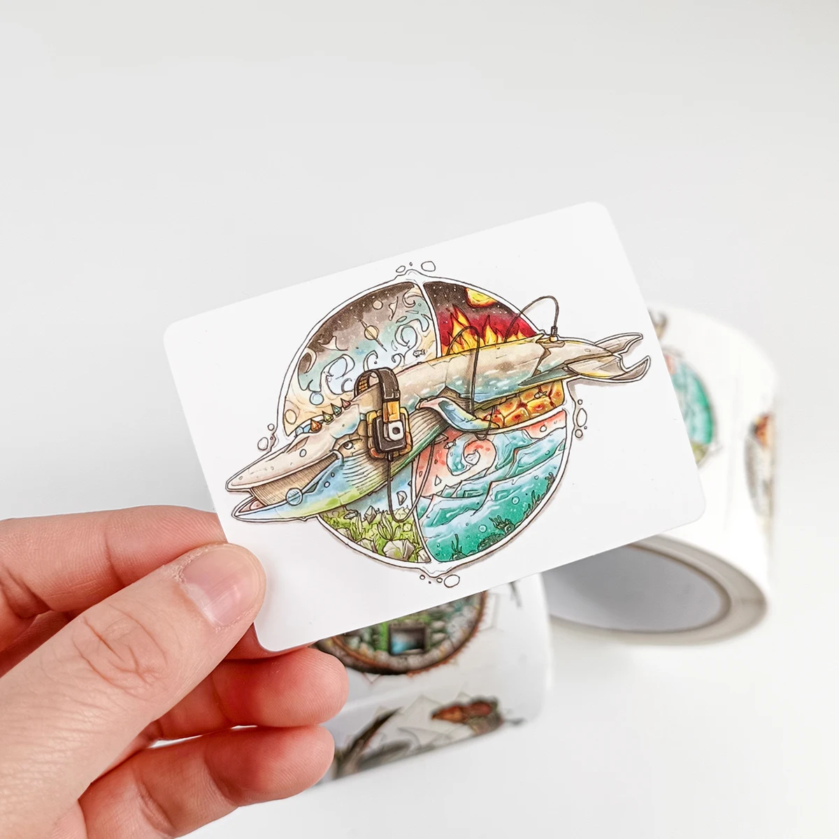 Custom Stickers Label Waterproof Vinyl Brand Business Promotion Printing Laptop Water Bottle Individual Logo Stickers Roll