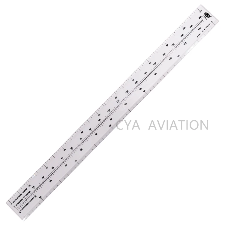 16 Inch Acrylic Nautical Miles Map Reading Scale Ruler for Pilot Students Study Use CSR-2