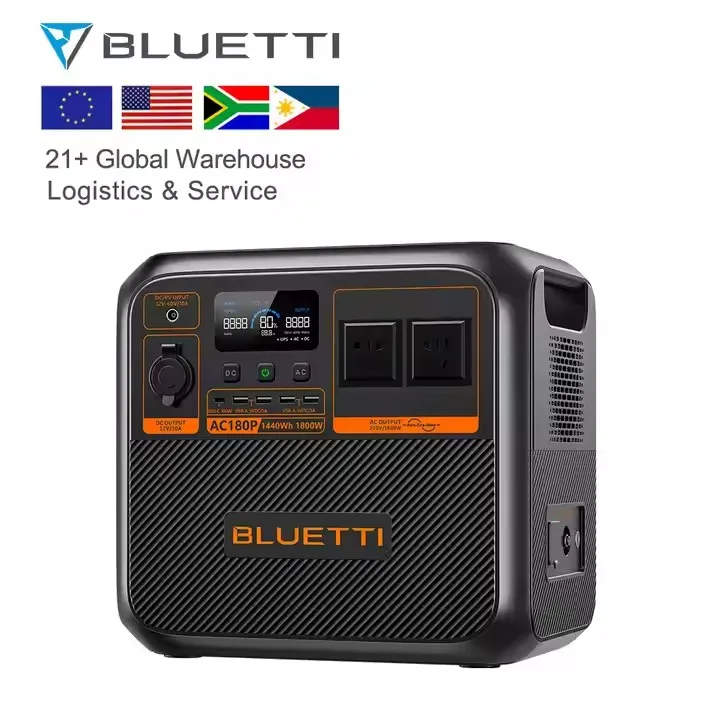 Bluetti AC180P Кемпинг 110 В 220 портативная солнечная электростанция ваша Возобновляемая энергия резервная