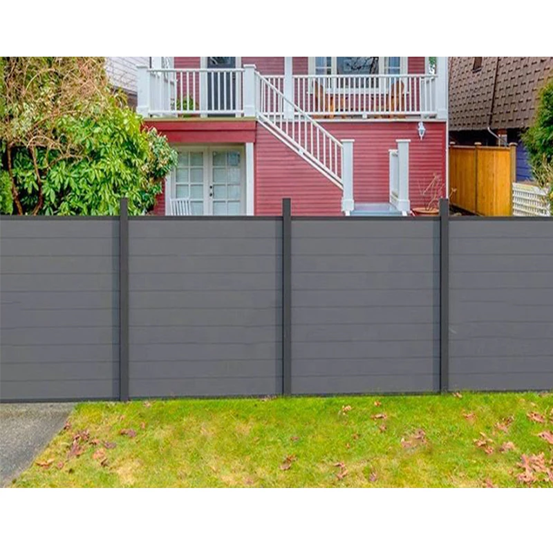 Exterior wooden plastic composite woodcore fences board panel aluminum frame wpc fence post price