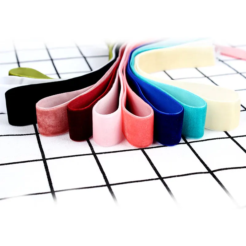 Factory wholesale velvet ribbon 25mm clothing decoration  hair bow gift printed ribbon roll