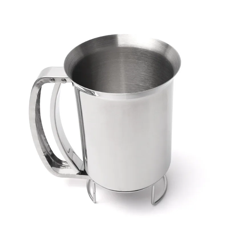 Stainless steel manual cup cake batter separator paper cup egg dispenser mixing flour separator batter funnel