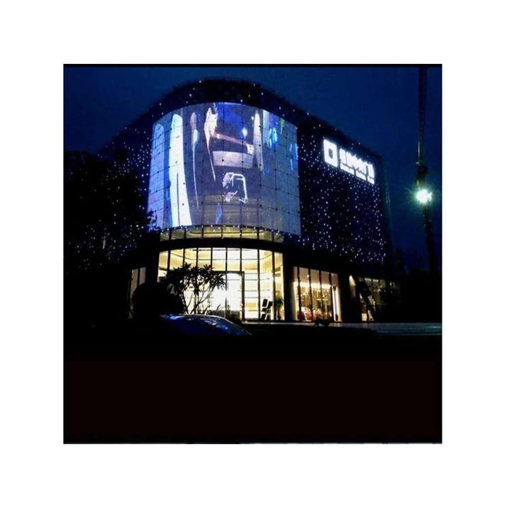 Sunrise Galaxy-3115 outdoor DIP high brightness strip transparent mesh led screen display