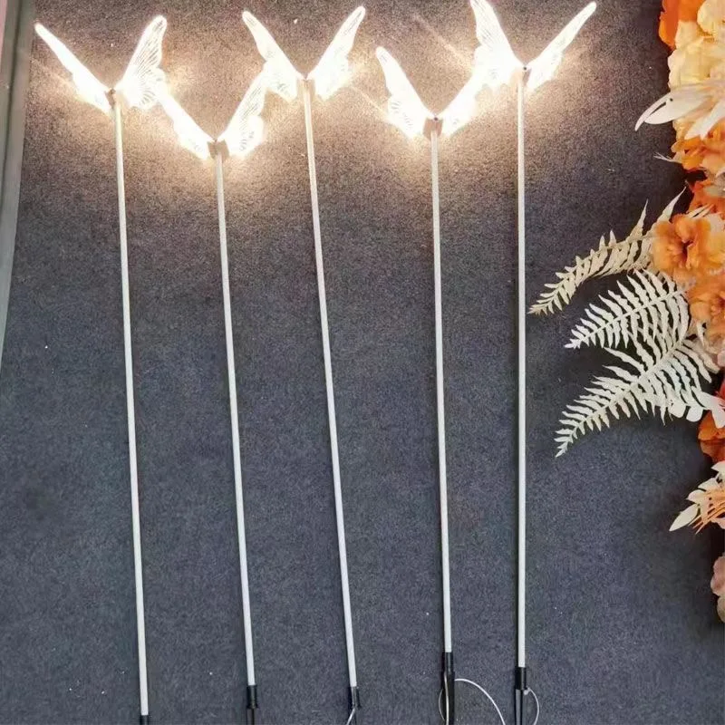 Modern LED Standing Light for Party Stage Wedding Creative Road Load Walkway Hanging Butterfly Acrylic Light