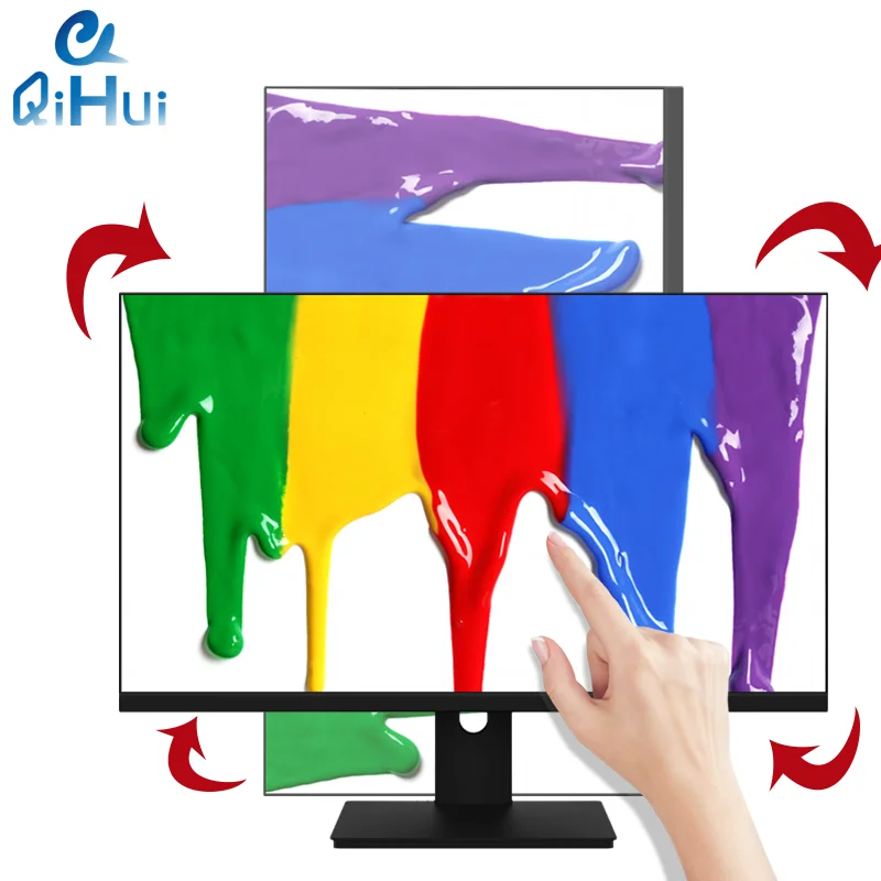 Good Price 24 Inch Pos Computer Monitor/Touch Screen LED Business Monitor with Height Adjustable & Swile