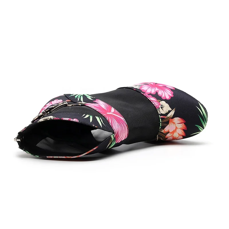 New fashion 1047 black flower net yarn ladies ballroom dance shoes