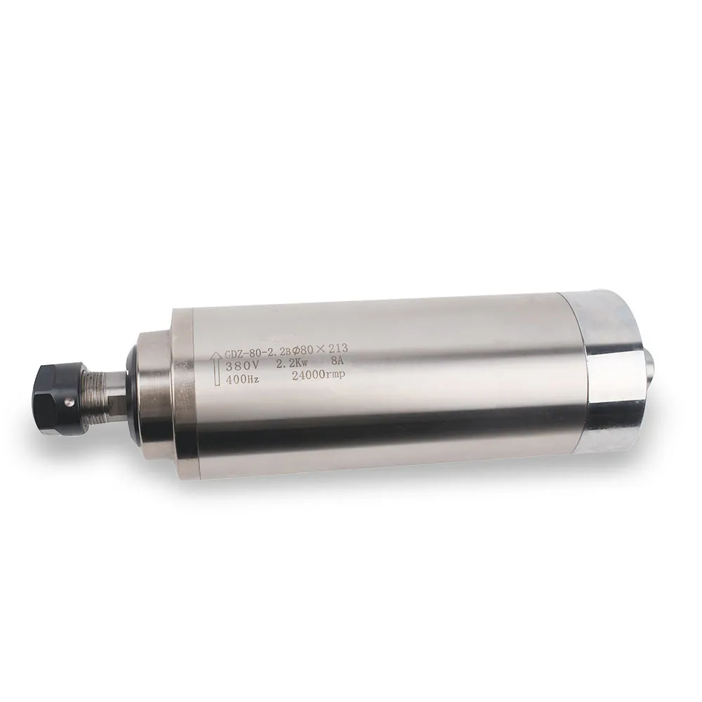 220V 2.2KW ER20 4 bearings water cooling cnc spindle motor