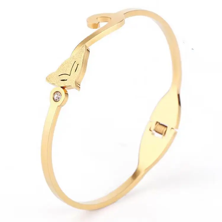 Geometric Double Circle Bracelet Trendy 14k Gold Plated Bracelets 2022 Stainless Steel Jewelry Minimalist Bracelet Femmes Women