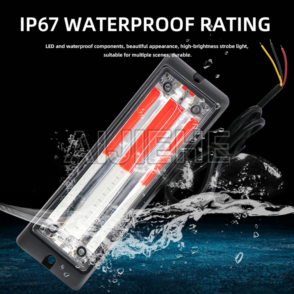 Hot Sale COB Car Truck 12V Emergency Warning Light Strobe LED Flashing Warning Light
