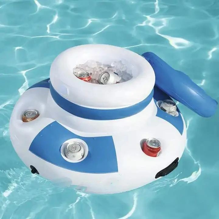 Custom Summer Portable PVC Beer Barrel Cooler For Pool Party Inflatable Floating Pool Cooler