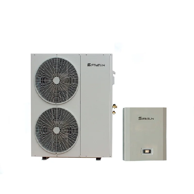 Sprsun Poland language Inverter Heat Pump High COP DC Inverter Split  Evi Air to Water Heat Pump