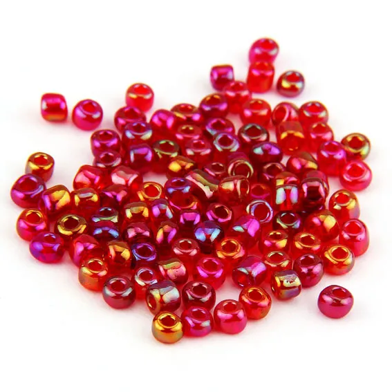 SC Wholesale Transparent Glazed Color Delicate Glass Seed Beads AB Colors For Wedding Scarf Loose Beads For Bracelet earrings