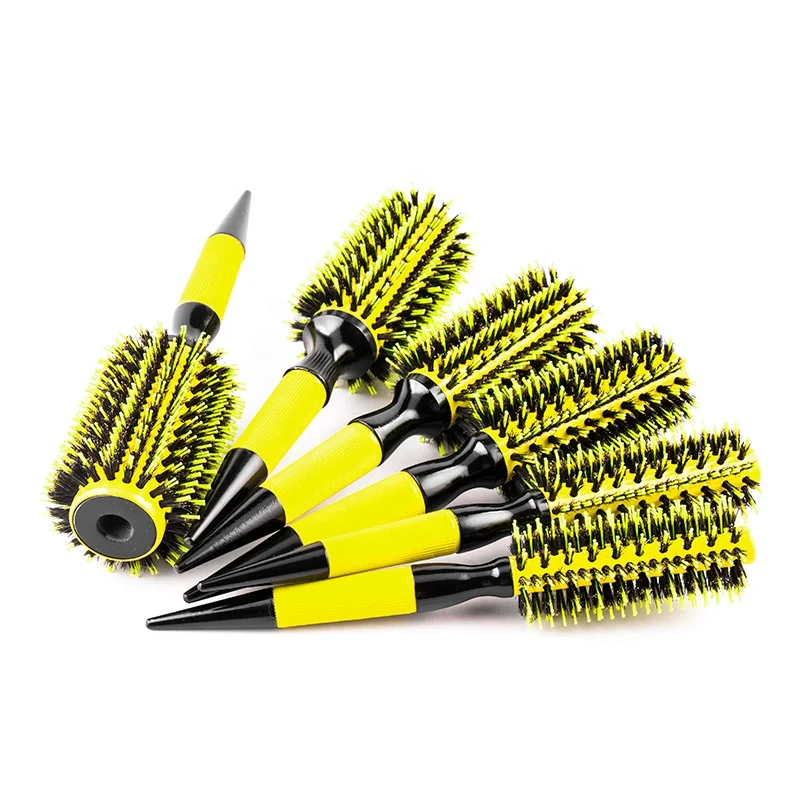 ISO 9001 Best Hair Brush Manufacturers Styling Wood Round Curling Hair Brush With Boar Bristle