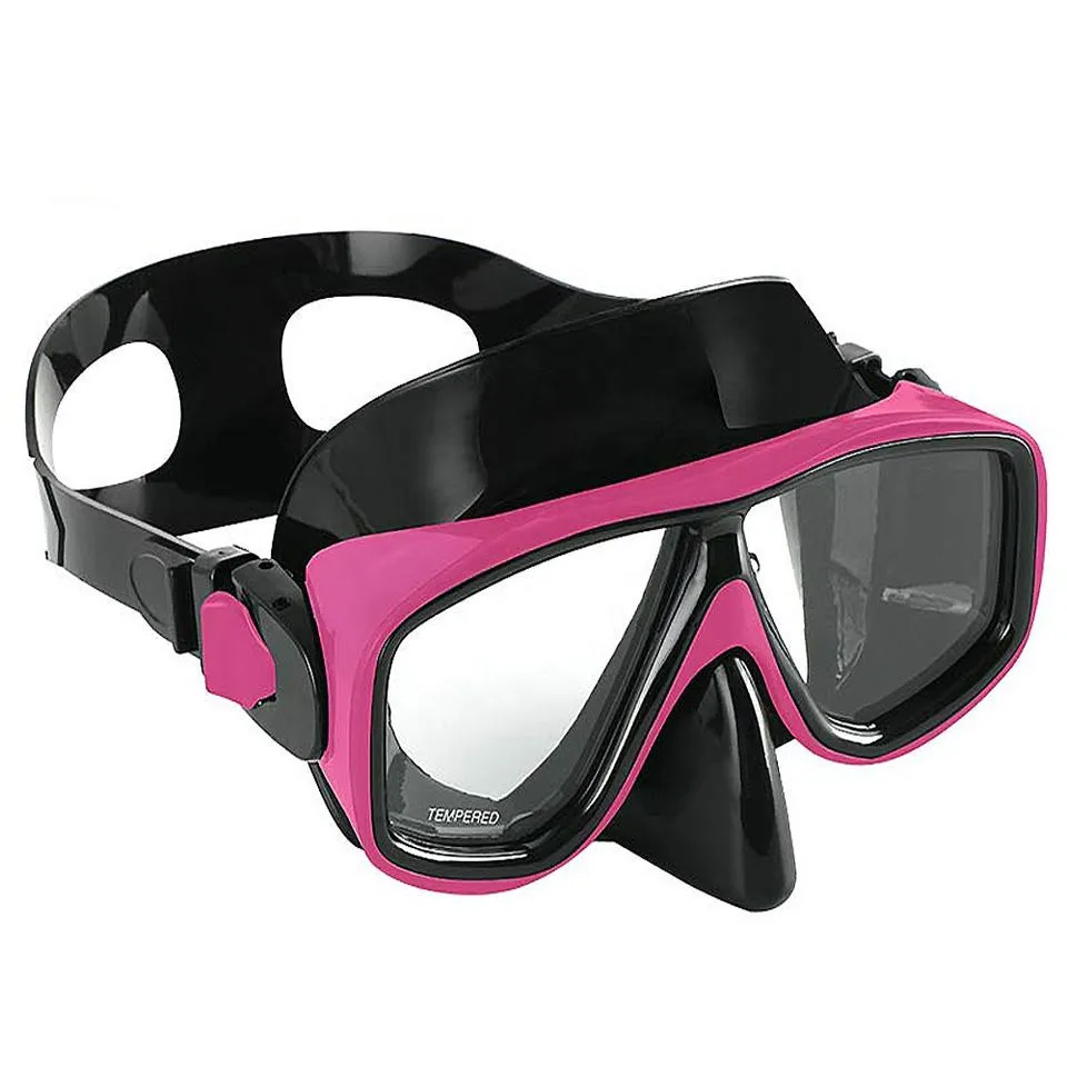 New Model Wide  Diving Mask Tempered Glass Silicone Glasses Frame Diving Mask  Manufacturers