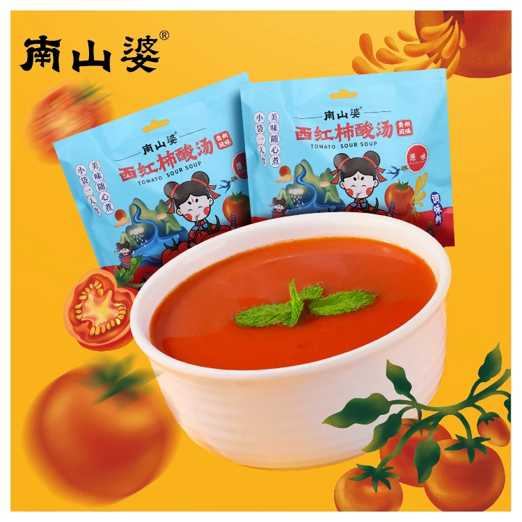 NANSHANPO bulk ketchup packet bags sachets mini botella detomato ketchup tomato sour soup