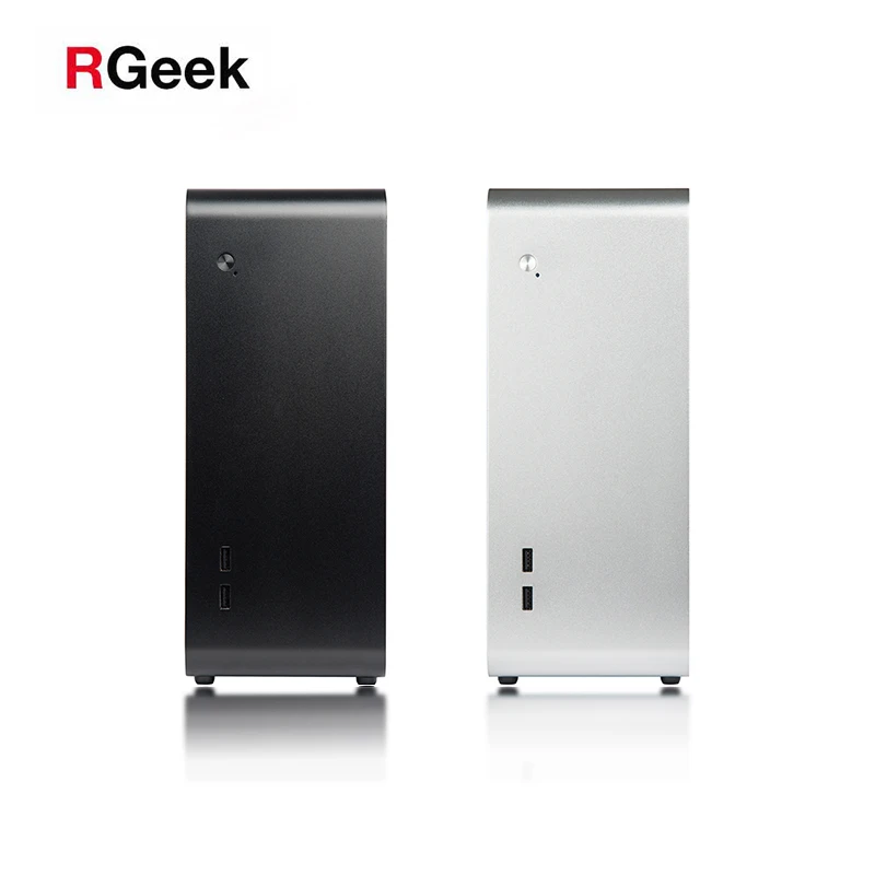 RGeek U110 новый пользовательский розовый золотой красный алюминий мини ITX маленький ПК Компьютер Корпус башня поддержка 4x3,5 'HDD и GPU