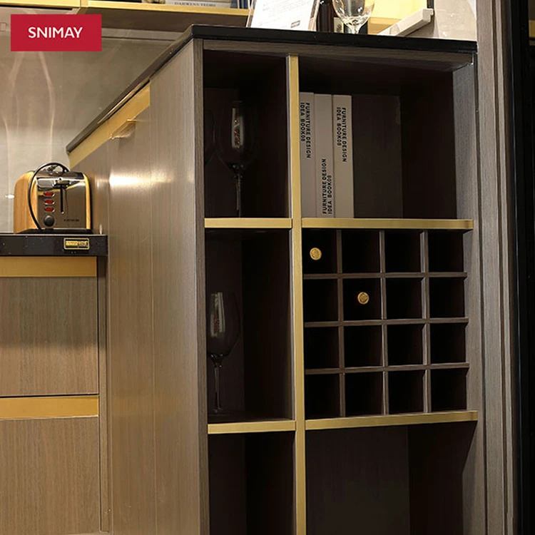 Factory Direct Popular MDF Grey Lacquer Kitchen Cabinet Modular Kitchen