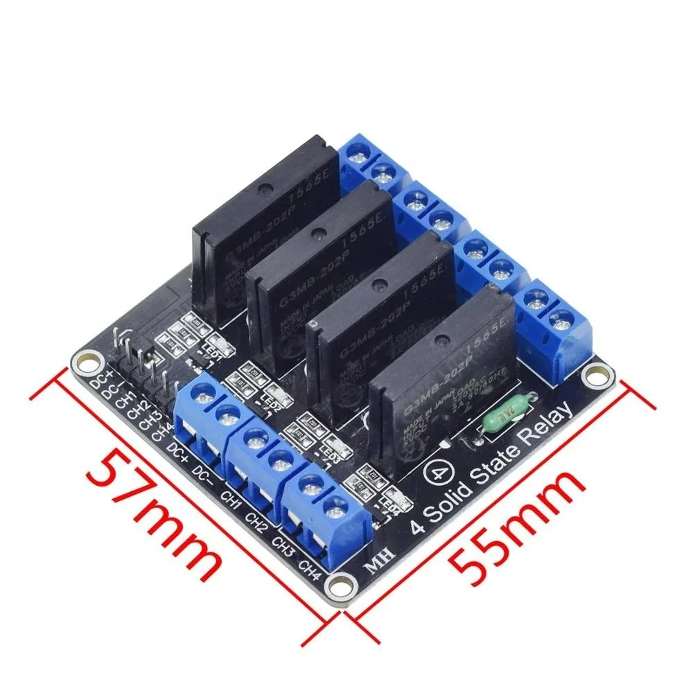 1/2/4/8 channel 5V low level solid state relay module with fuse 250V2A