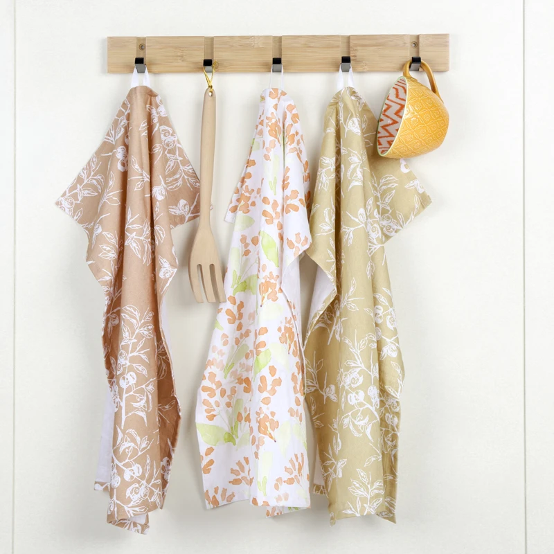 Wholesale Heat-Resistant Cotton Custom Luncheon Tea Dish Towels for Kitchen Dinning Decor