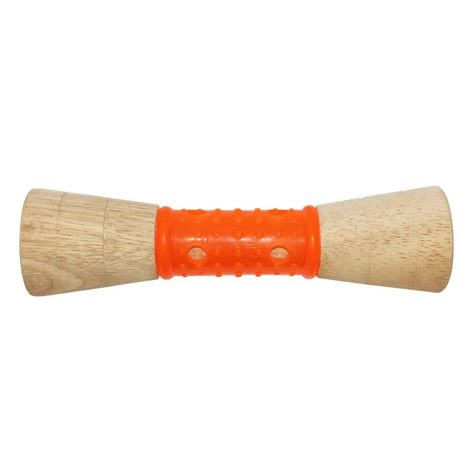 2019 Wholesale Custom Pet Chew Toy Wooden TPR Dog Toy