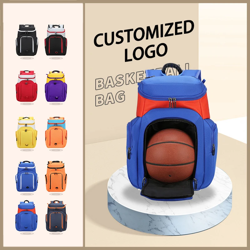 Custom Team Pattern Backpack Bag Printing Number Waterproof Travel Gym Basketball Football Sport Backpack