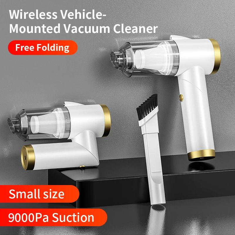 Wholesale Foldable Car Vacuum Cleaner 120W 9000Pa Strong Suction Durable Vacuum Sweeper Home Use Portable 4000mah Dust Catcher