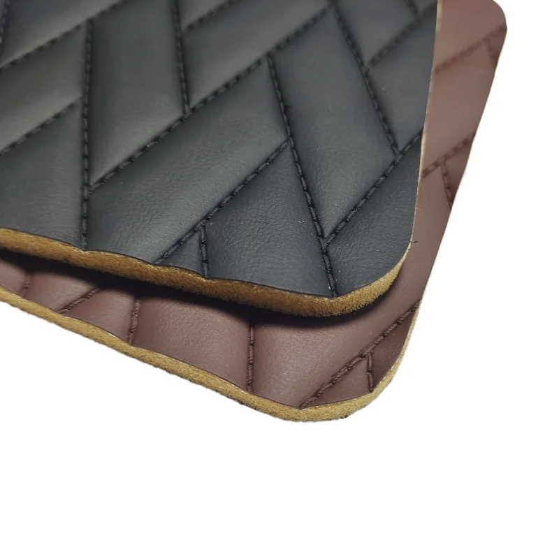 Wholesale 5DPVC Anti-Skid Embossed Artificial Leather Stretchable Waterproof Carpet Floor Foam Mat Material Bag Sofa Umbrella