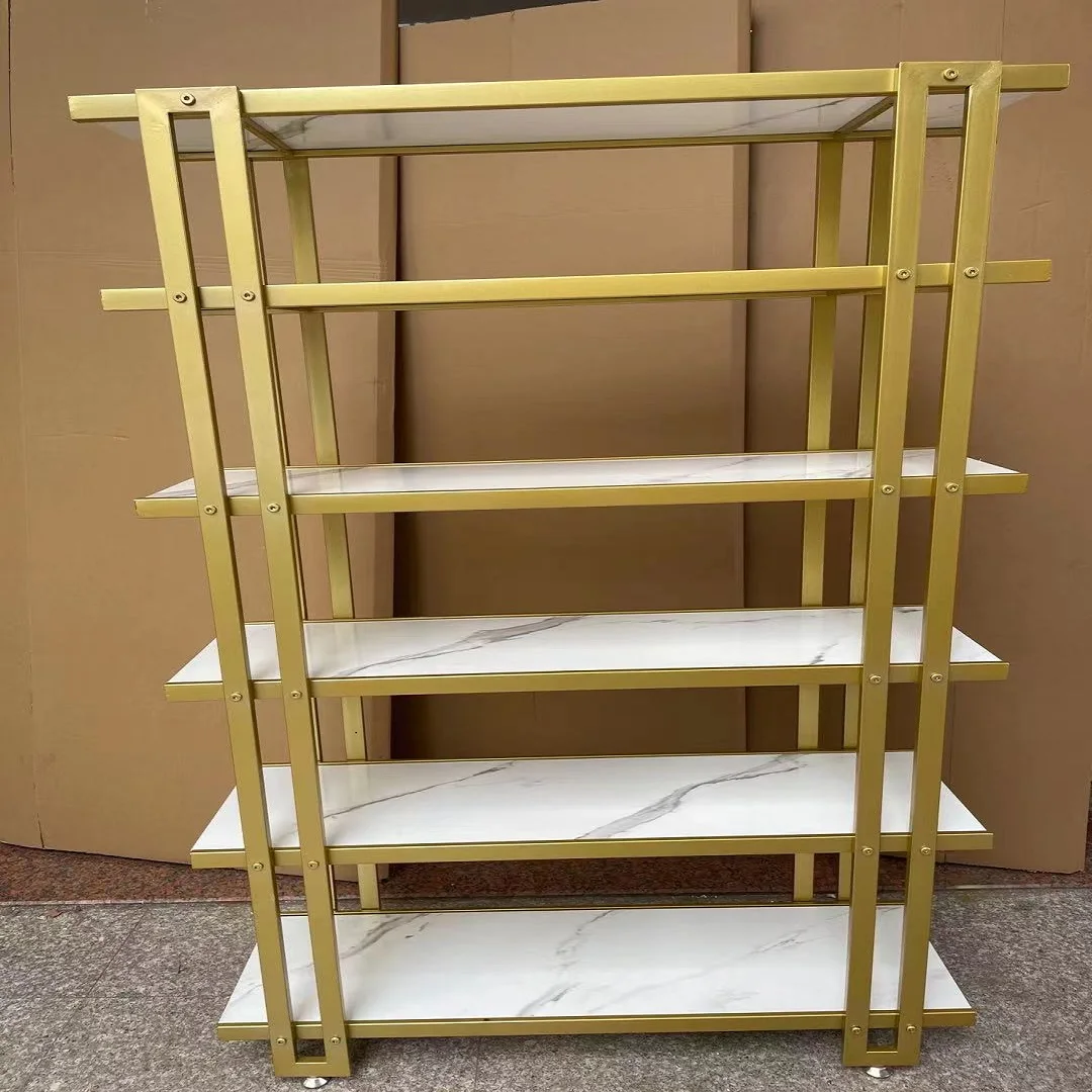 Hottest Easy to assemble 6 layers of metal Floor-standing shelf Display stand Wine rack home shops Storage shelf Display stand