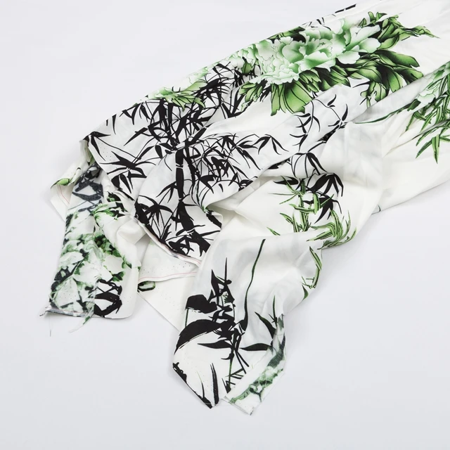 
Customized textile 100 % flax linen printed spandex viscose fabric 