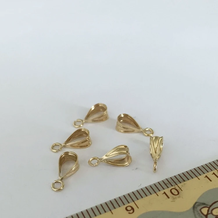 GP маленькие поручни с открытым параллельным кольцом 14K Золотое заполненное закрытое Очарование подвеска под залог постоянные ювелирные цепочки