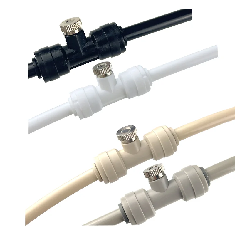 Quick Fitting PE Slip Lock Nozzles Smart Outdoor Garden Terrace Misting Pump Sprayers Cooling Watering System