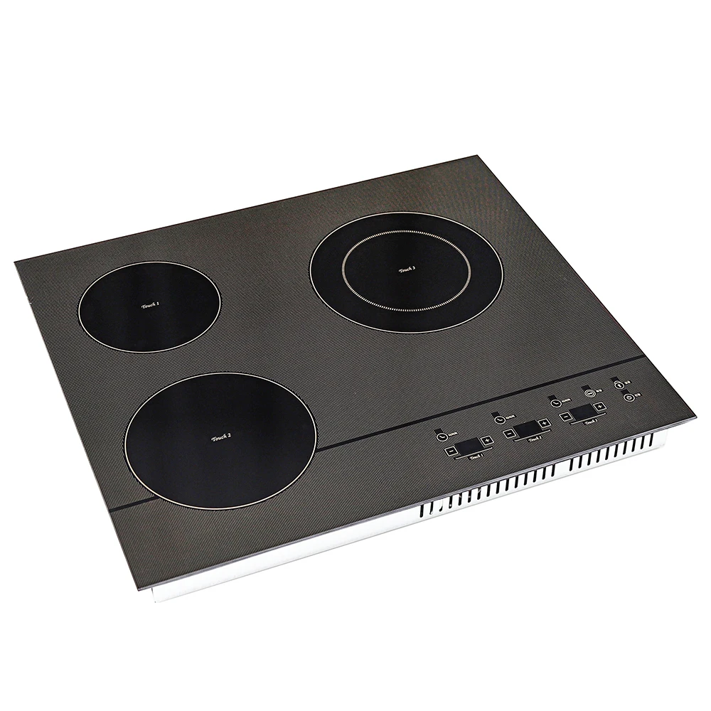 2000w 1500w 1000w Stainless Steel 5.80kg Temperature Adjustment 3 burner Touchpad cooker induction ceramic cooker infrared