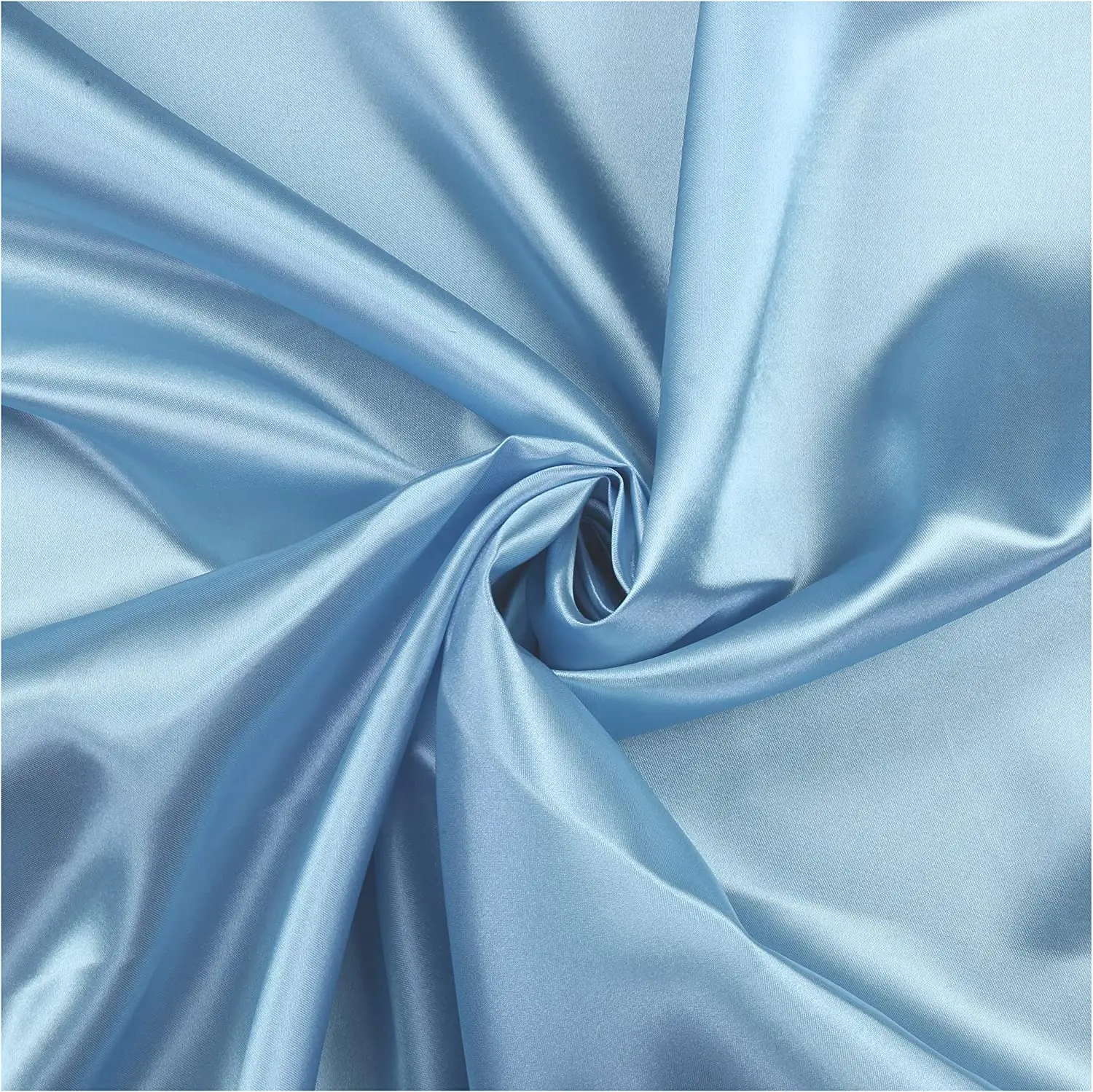 Duchess Satin Fabric 100% Polyester Liquid Silk Soft Plain Style for Dresses Weddings Curtains Many Colors in Stock