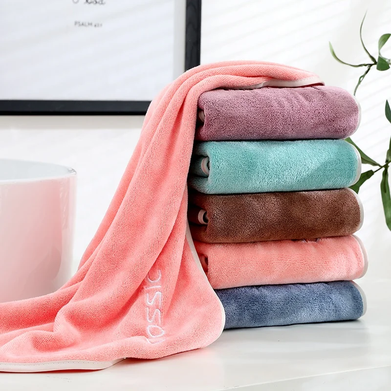 Wholesale Chinese professional factory 80 polyester 20 polyamide microfiber shower towel with embroidery logo