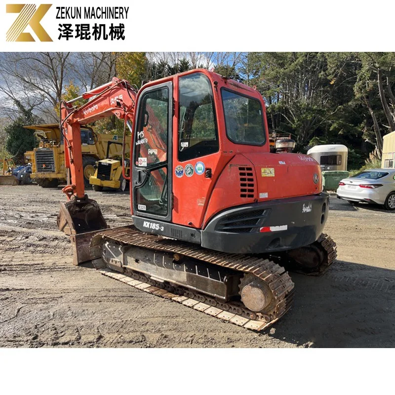 Used Japanese Mini Excavator 8 Ton Used Kubota 185 Excavator Machine KX185 KX185-3