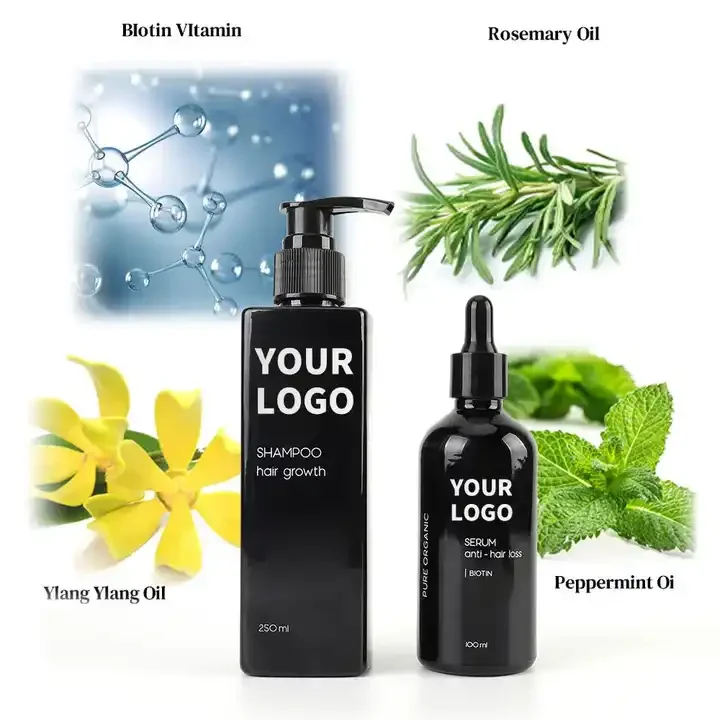 Supplier Wholesale Oil Control Anti Loss Hair Natural Regrowth Treatment Scalp Elixirs Hair Growth Oil Serum shampoo kits