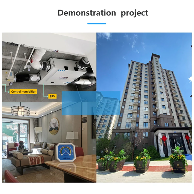 100~300 cfm home smart air recuperator ventilation system with energy recovery ventilation unit