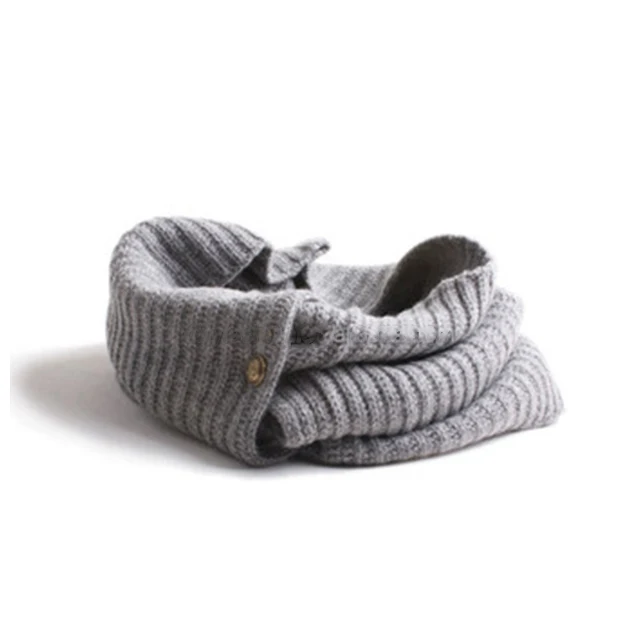 wholesale purl stitch cashmere knitted snood scarf