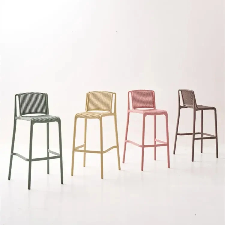 Hot Sale Modern Kitchen Counter Outdoor Athletic Club Sport OEM Colors Plastic Tall Bar Chair