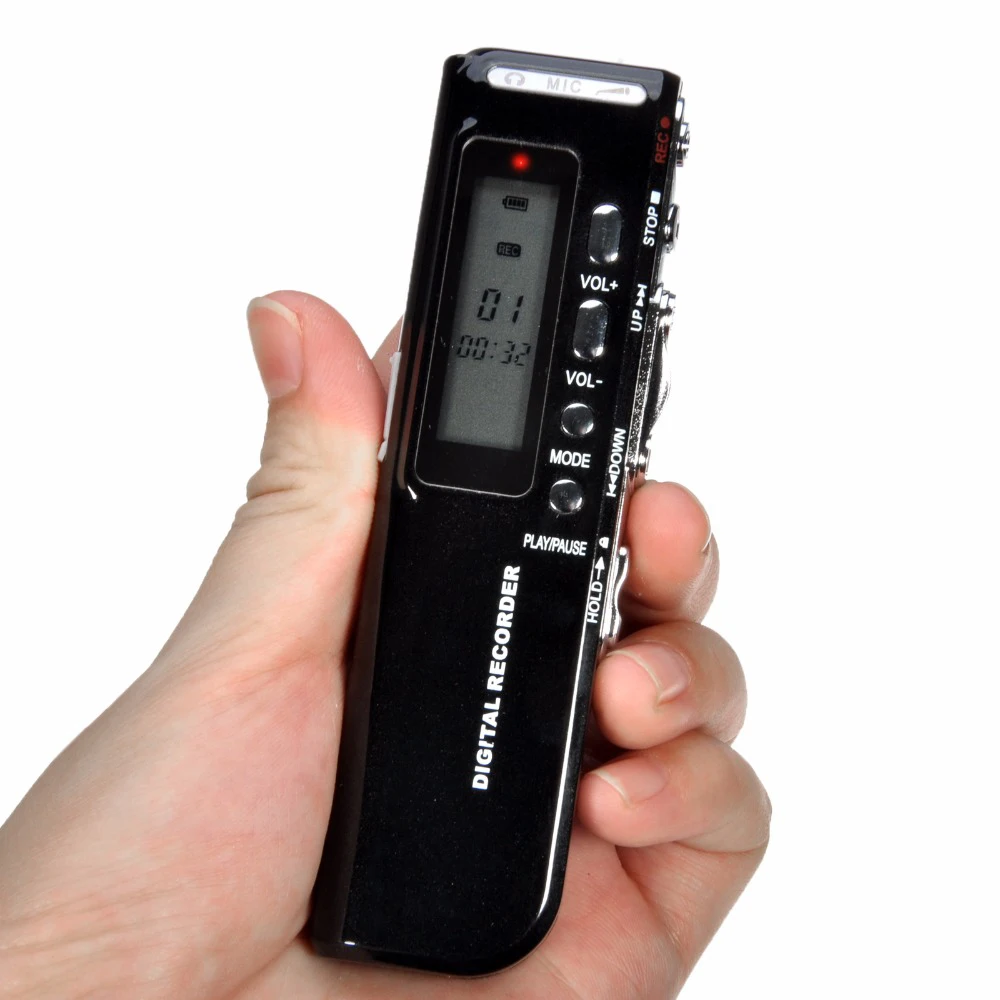 Voice Recorder LCD Display Mini Telephone Digital Dictaphone WAV Pen Driver MP3 Player Professional Interview Recorder PQ137