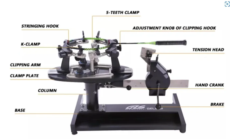 Badminton and Tennis Racket Stringing Machine with Stringing Tools and Accessories  Tabletop Manual Racket Stringer Machine