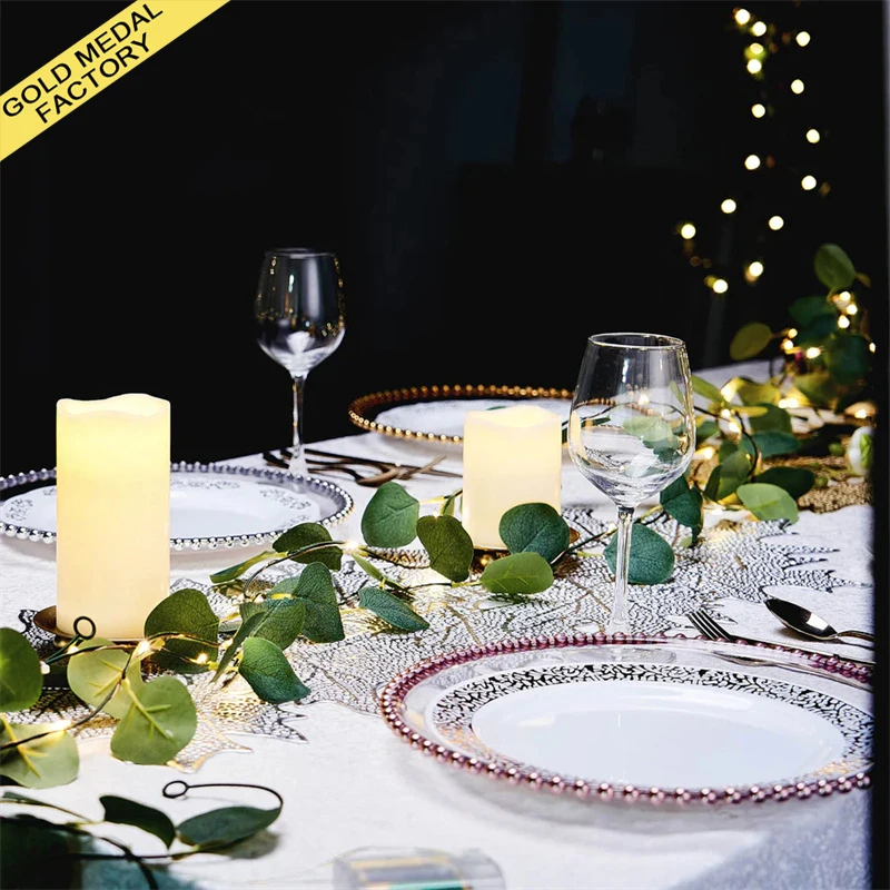 Lighted Artificial Eucalyptus Garland LED Greenery Faux Vine String Lights for Wedding Party Backdrop Arch Home Wall Decorations