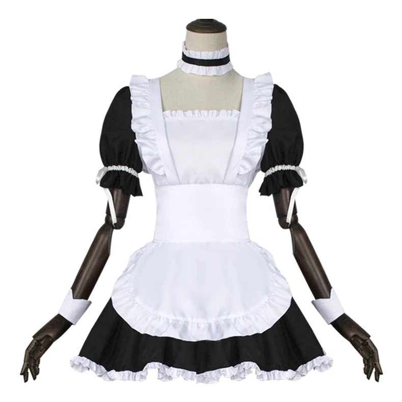 Game Yosuga no Sora Cosplay Costume Kasugano Sora Maid Dress COS Clothing for Women Classic Black-white Dress Suit for Girl