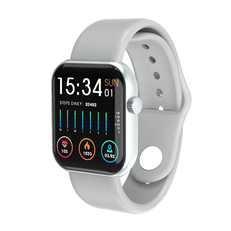 
i8 2.5D Ultra Curved Full Touch IML Smart Watch, Fitness Tracker with Heart Rate Monitor, 1.4 Inch Touch Screen Activity Tracker 