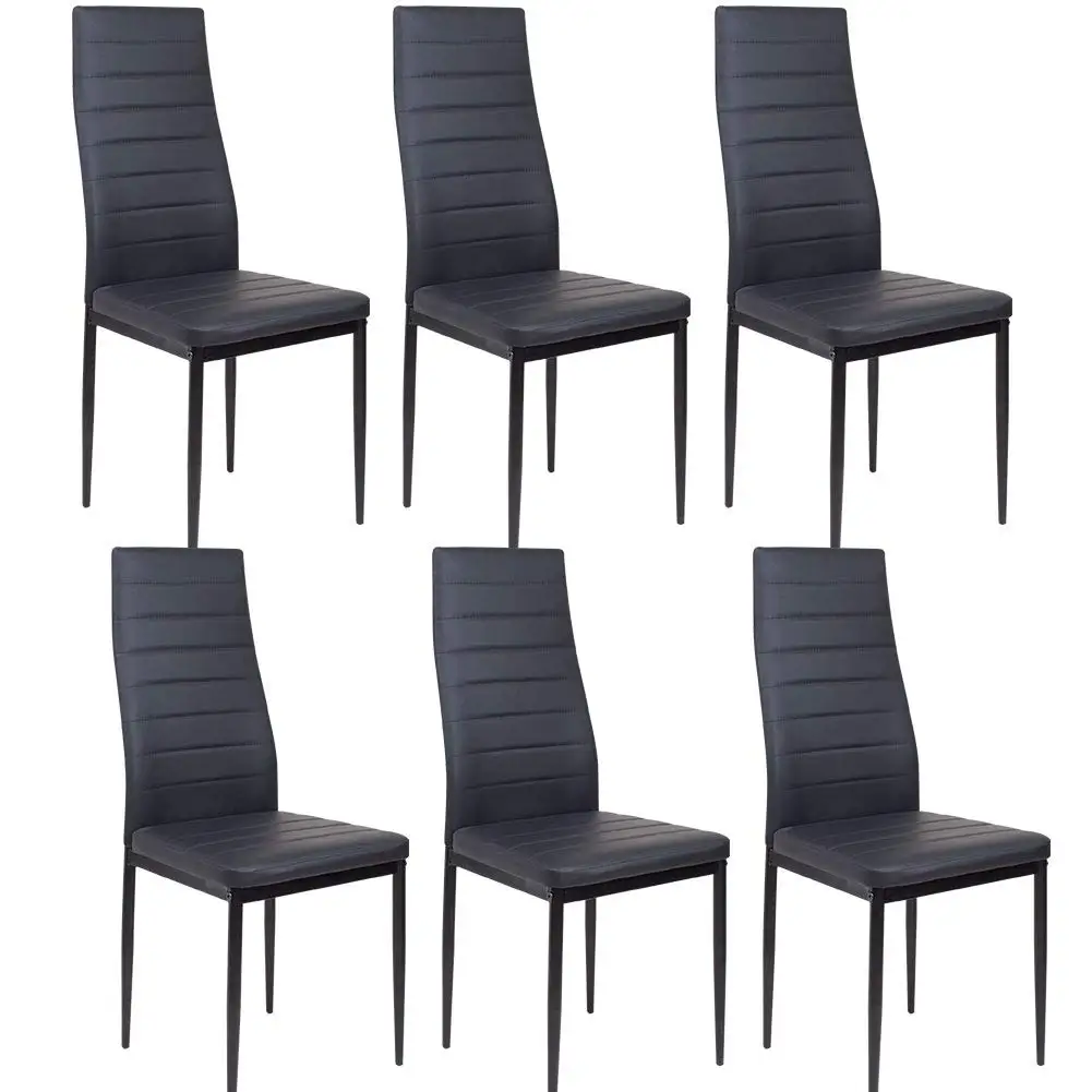 wholesale best price luxury modern design high back black pu leather dining room chair restaurant hotel chairs on sale