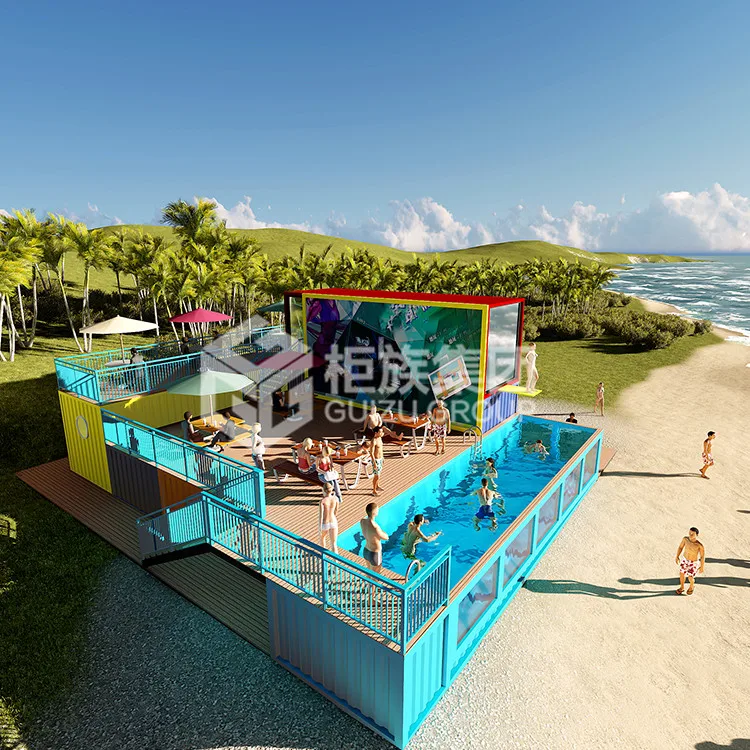 China custom 40ft storage container swimming pool 20ft container pool swimming waterproof container for swimming